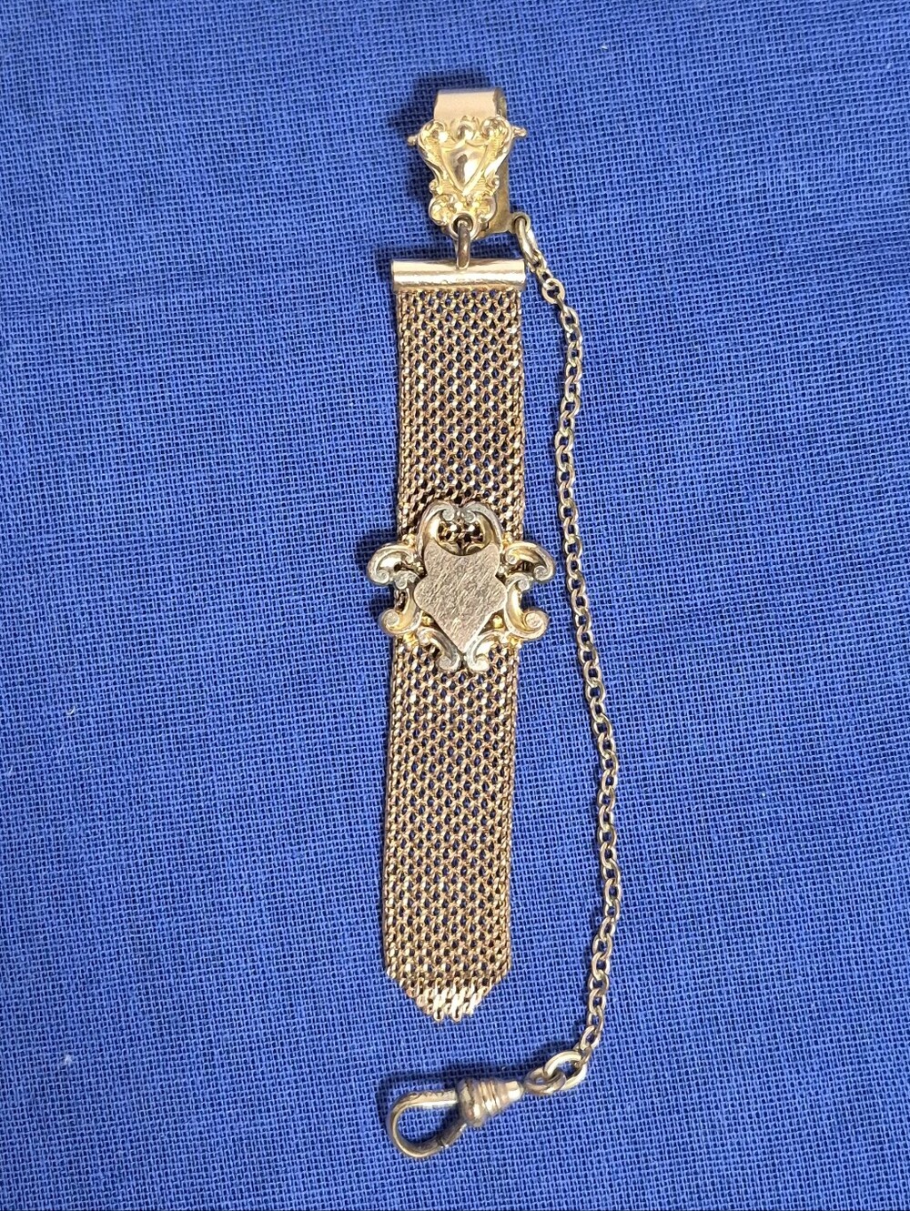 Antique Ornate Gold Filled Mesh Watch Fob